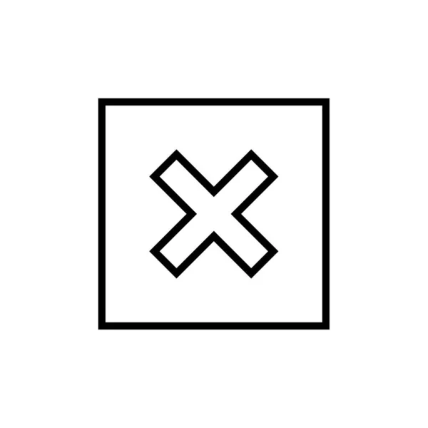 Зупинити Творчий Дизайн Хрест Символ Вектор Піктограма Веб Дизайну — стоковий вектор