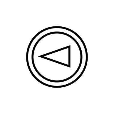 Sol ok simge vektör çizim