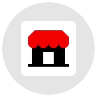 Dükkan. Web simgesi basit illüstrasyon