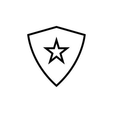 kalkan ikon vektör illüstrasyonu