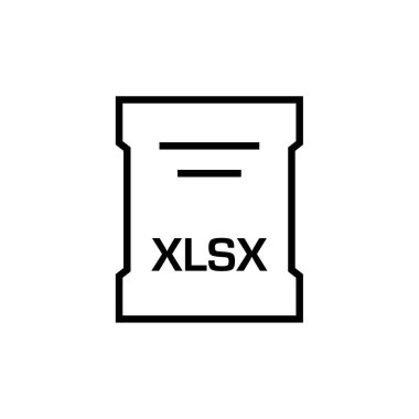 xlsx dosya biçimi simgesi, vektör illüstrasyonu basit tasarım