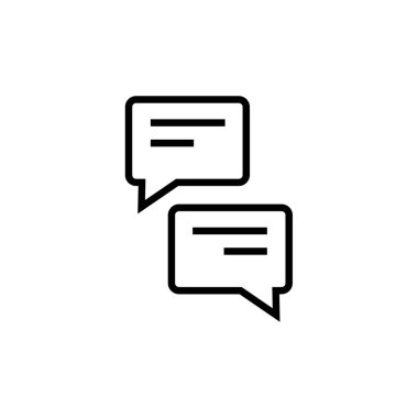 Sohbet balonu ikonu vektör çizimi tasarımı