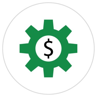 ABD dolar simgesi, web logosu işareti illüstrasyonu