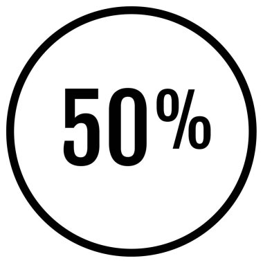 İndirim yüzde, vektör illüstrasyonu