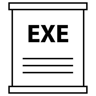 exe dosya simgesi, vektör illüstrasyonu basit tasarım