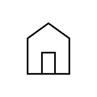 Ev simgesinin vektör illüstrasyonu