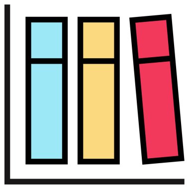 Bir bina simgesinin vektör illüstrasyonu