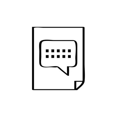 SMS & Metin Mesajlaşması ikon vektör çizimi