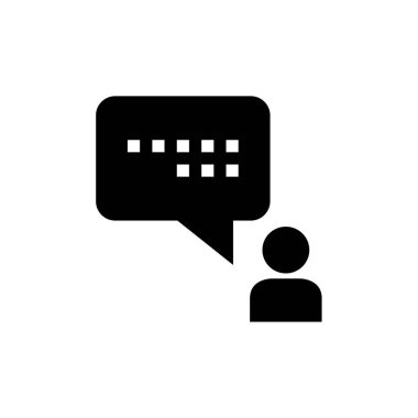 SMS & Metin Mesajlaşması ikon vektör çizimi