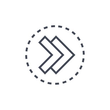 Web ve mobil uygulama tasarımınız için beyaz arkaplanda izole edilmiş ok simgesi vektörü, aşağı logo kavramı