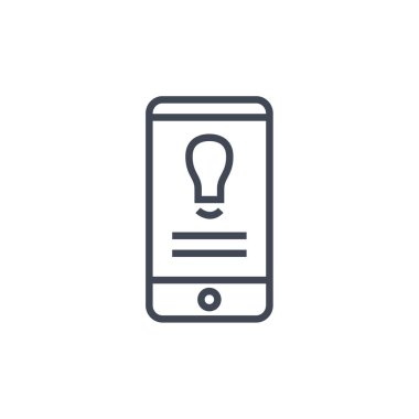 cep telefonu simgesi vektörü beyaz arkaplanda izole edildi ve herhangi bir tasarım pazarı, akıllı telefon logosu konsepti