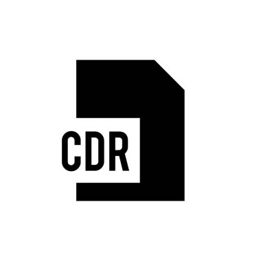 cdr dosya uzantısı vektör illüstrasyonu. 