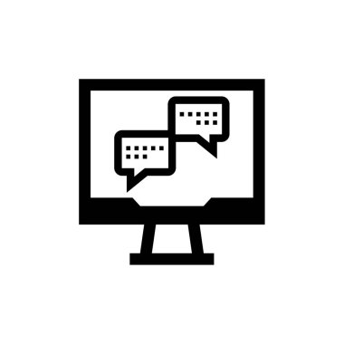 SMS & Metin Mesajlaşması ikon vektör çizimi