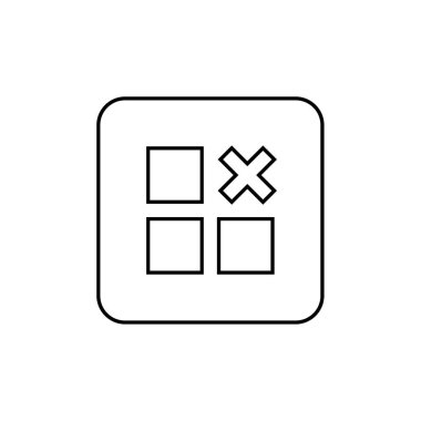 Soyut çokgen geometrik şekil simgesi, vektör illüstrasyonu