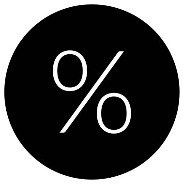 yüzde oran simgesi vektör illüstrasyonu 