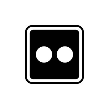 Flickr logosu, görüntü sunucu ve video sunucu servisi ve çevrimiçi topluluk, vektör illüstrasyonu