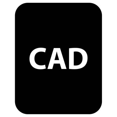 cad dosya uzantısı sayfa simgesi, vektör illüstrasyonu