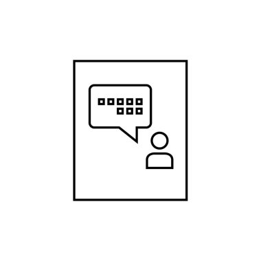 SMS & Metin Mesajlaşması ikon vektör çizimi