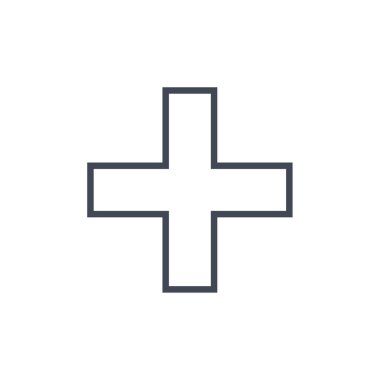 Plus modern simgesinin vektör illüstrasyonu  