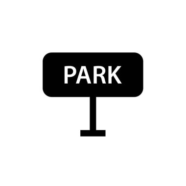 Açık hava levhası park simgesinin vektör illüstrasyonu