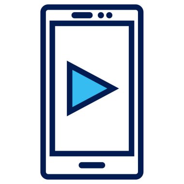 akıllı telefon aygıtı simgesi, vektör illüstrasyonu 