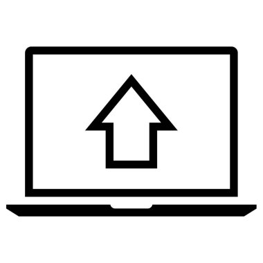 dizüstü bilgisayar simgesi vektör çizimi.