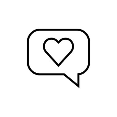 Valentine İleti ikonu vektör illüstrasyonu
