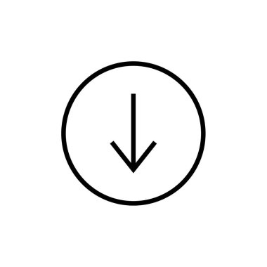 Basit ok simgesi vektör illüstrasyonu