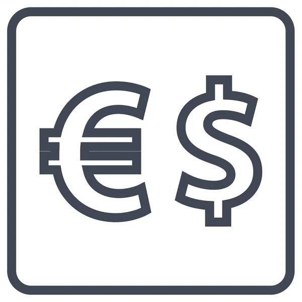 Moneda Dólar Icono Web — Vector de stock