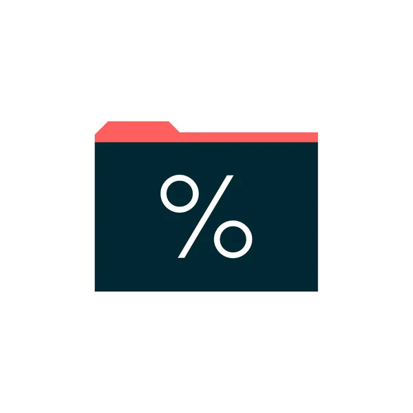 Pourcentage Icône Taux Illustration Vectorielle — Image vectorielle