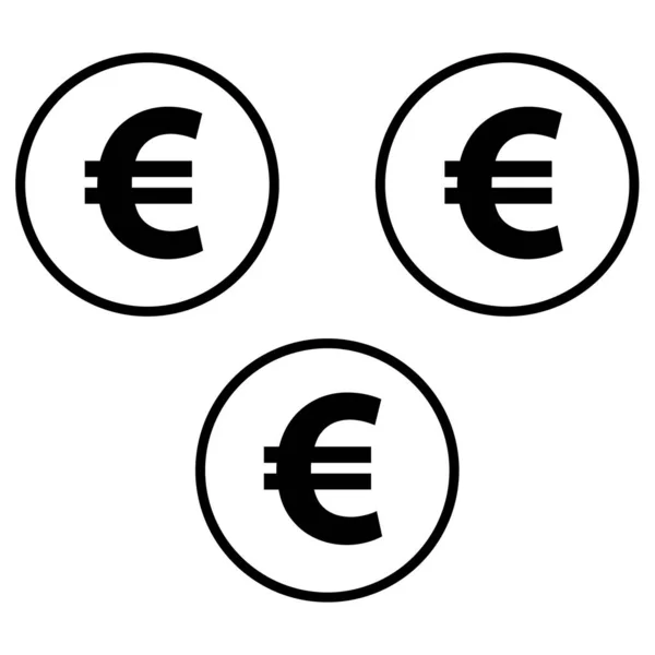 Icona Della Moneta Euro Illustrazione Vettoriale — Vettoriale Stock