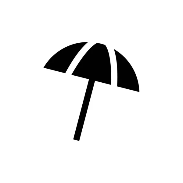 Enkel Vektor Ikon Illustration Paraply — Stock vektor