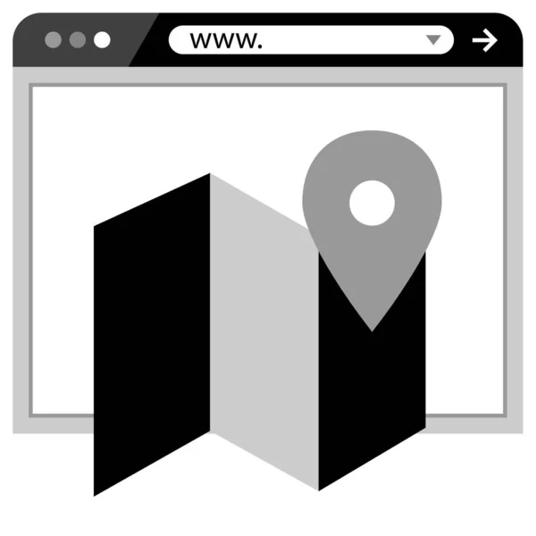 Web Browser Icoon Vector Illustratie Eenvoudig Ontwerp — Stockvector