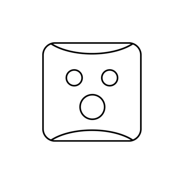 Vector Illustration Cute Sad Emoticon Icon — Stock Vector