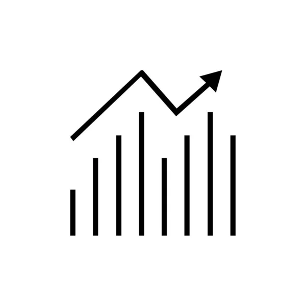 Vektorová Ilustrace Ikony Obchodního Grafu — Stockový vektor