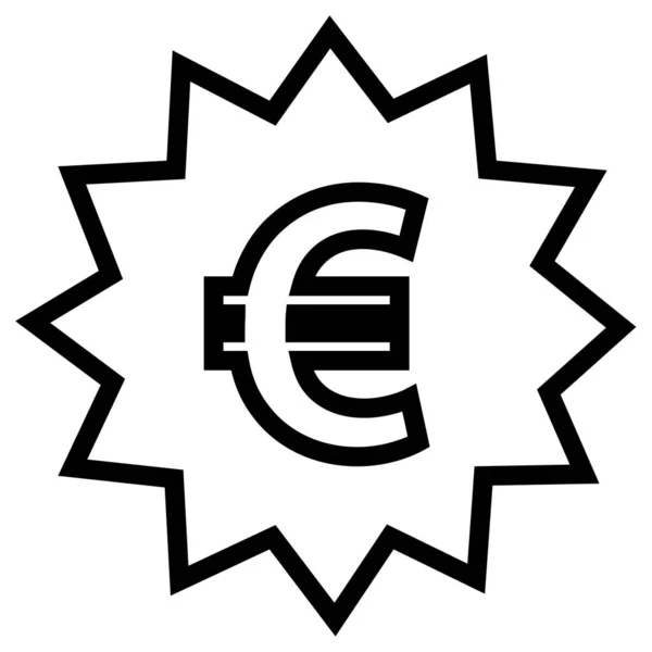 Euro Webová Ikona Jednoduchá Ilustrace — Stockový vektor