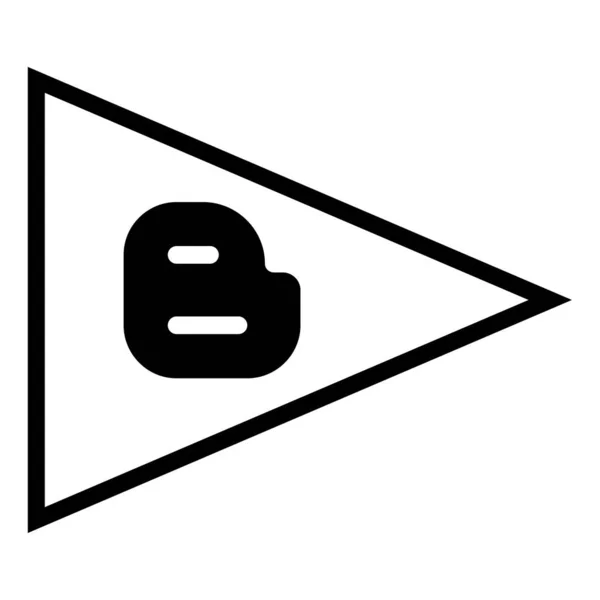 Blogger Logo Des Médias Sociaux Partager Icône Web Illustration Simple — Image vectorielle