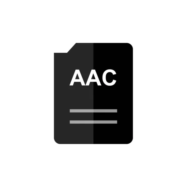 stock vector aac file format icon, vector illustration simple design