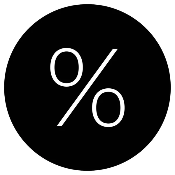 Taxa Percentual Ícone Vetor Ilustração —  Vetores de Stock