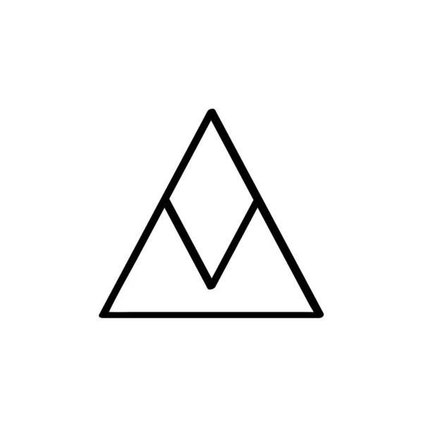 Flèche Direciton Point Pointeur Triangle Icône Vectoriel Illustration — Image vectorielle
