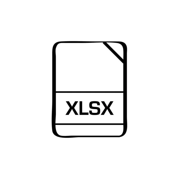 Xlsx Pictogram Bestandsformaat Vector Illustratie Eenvoudig Ontwerp — Stockvector