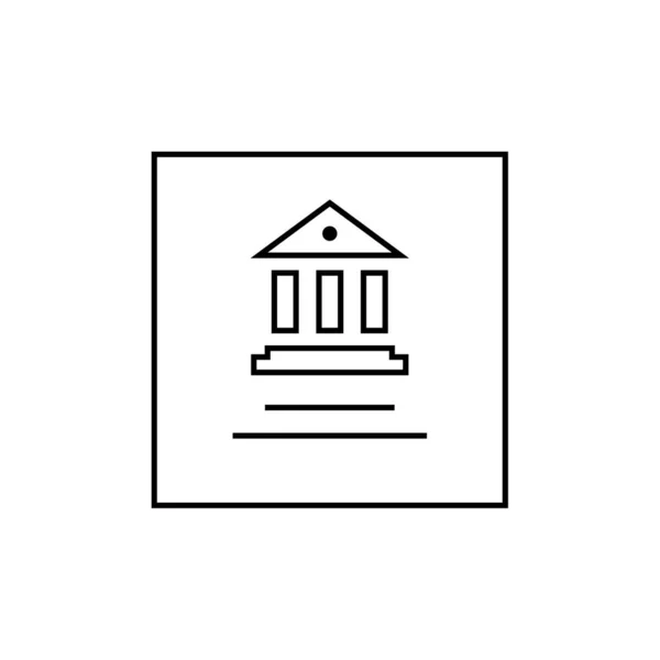 Τράπεζα Διάνυσμα Εικονίδιο Απομονώνονται Λευκό Φόντο Για Σχεδιασμό Web Και — Διανυσματικό Αρχείο
