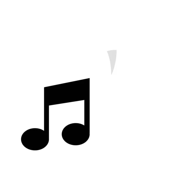 Müzik Notası Ikon Vektör Illüstrasyonu — Stok Vektör