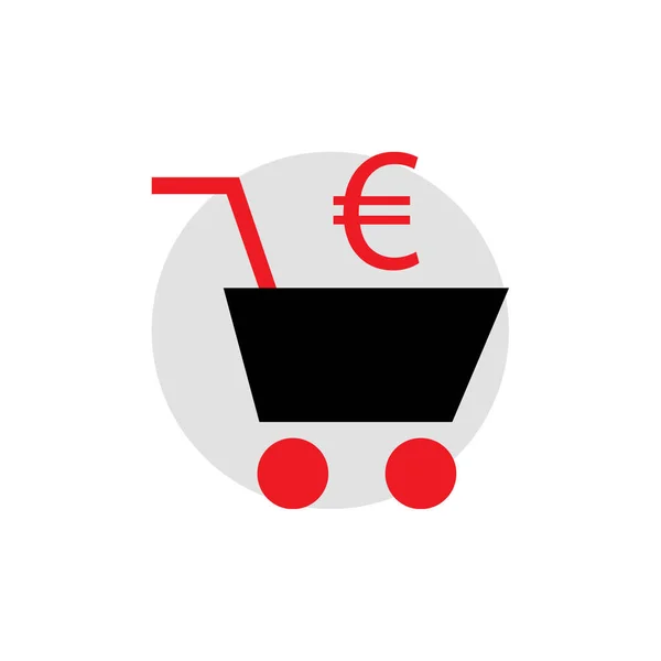 Warenkorb Symbol Flache Darstellung Des Geldvektorsymbols Für Webdesign — Stockvektor