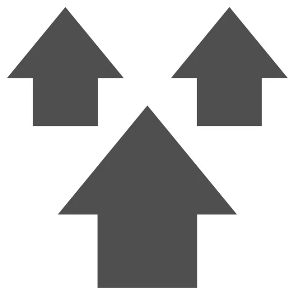 Upp Pil Vektor Ikon Stil Platt Grafisk Symbol Grå Färg — Stock vektor