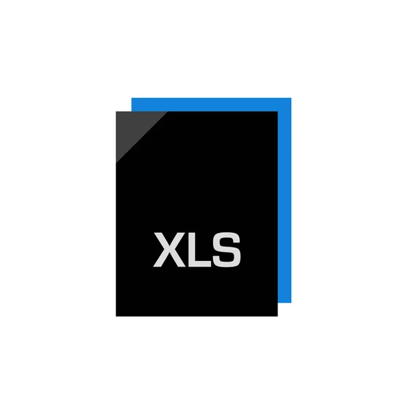 Xls Pictogram Bestandsformaat Vector Illustratie Eenvoudig Ontwerp — Stockvector