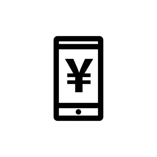 Icône Yen Vecteur Isolé Sur Fond Blanc Conception Symbole Vectoriel — Image vectorielle