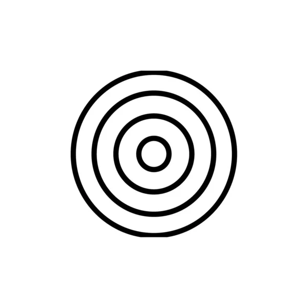 Знак Вектора Мишени Символ Изолированы Белом Фоне — стоковый вектор