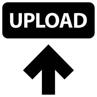 Düz biçim vektör illüstrasyonunda simge yükle 