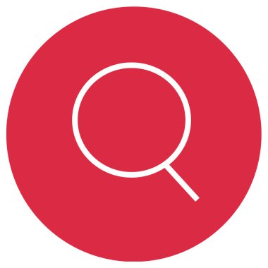 Büyütme cam simgesi vektör illüstrasyonu 